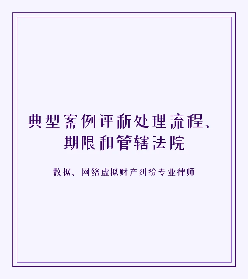 典型案例评析处理流程、期限和管辖法院